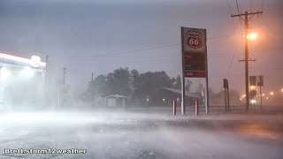 Severe Thunderstorm Damaging Winds amp Hail in Hoxie Kansas June 4 2022 [upl. by Nairadal]