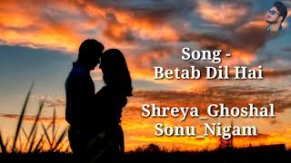 Betab Dil Hai  FULL LYRICS  Shreya Ghoshal  Sonu Nigam  Phir Milenge  Love Song  End Muzic [upl. by Nivrek]