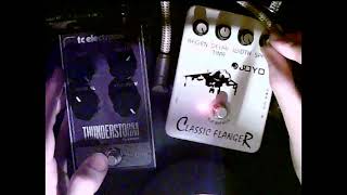 Synthesizer Flanger Shootout TC Electronic Thunderstorm Joyo Classic Guitar Pedal [upl. by Menides]