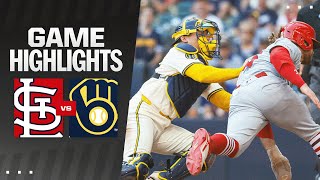 Cardinals vs Brewers Game Highlights 9224  MLB Highlights [upl. by Retsbew]