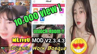 UPDATE MLIVEU MOD V2343 UNLOCK ROOM DIJAMIN WORK BOSQUE [upl. by Tereve]