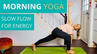 15MIN SLOW FLOW YOGA  Morning Yoga for Energy [upl. by Ttekcirc730]