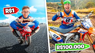 MOTO DE 100 MIL REAIS VS MOTO DA SHOPPE DE 1 REAL [upl. by Onaimad]