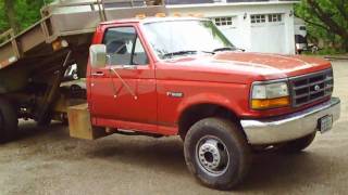 1996 Ford F450 SD Dually Dump Truck 460 Automatic WORKER [upl. by Nicholl]