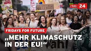 Vor der EUWahl Tausende bei Klimademo in Berlin [upl. by Iegres63]