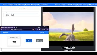 Cashier Queuing System with Live Monitor and Voice Notification in PHP and SQLite DEMO [upl. by Aneral]