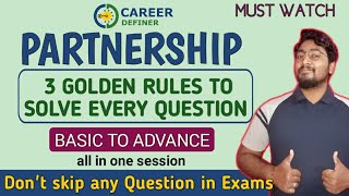 PARTNERSHIP Complete Chapter For Bank Exams  Basic Concepts amp Problems  IBPSSBIRRB 2020 Kaushik [upl. by Watts]