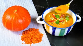 KürbisLinsenSuppe ist wie Medizin für meinen Magen Unglaublich lecker Fertig in 20 Minuten [upl. by Dnomrej]