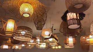 Restaurant Creative Decoration Natural Pendant Light Bamboo Lampshade Buy Bamboo Pendant Light Bam [upl. by Philipps]