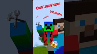 Einen Laptop bauen in 10 Sekunden 1 Minute und 10 Minuten 🤨🤣 minecraft rayshayx memes shorts [upl. by Tsirc]