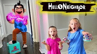 Hello Neighbor in Real Life Tiny House Toy Scavenger Hunt New Nanables Found [upl. by Etnovahs527]