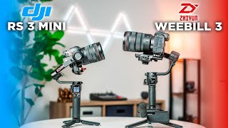 DJI RS 3 Mini vs Zhiyun Weebill 3  The BEST beginner gimbal is [upl. by Catlee]