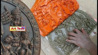 Fiberglass Casting From Rubber Mold with Paint  Detail Process  Art Tech [upl. by Cirdnek365]