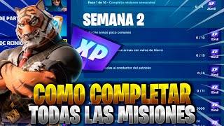 COMO COMPLETAR TODAS LAS MISIONES DE LA SEMANA 2 EN LA TEMPORADA 1 CAPITULO 5 DE FORTNITE [upl. by Karmen]