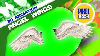 Green Screen Angels Wings Bird Wings Flapping Wings  Footage PixelBoom [upl. by Nahgrom676]