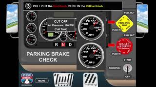 Parking Brake Check  Air Brake Check  PreTrip Inspection  CDL Class A [upl. by Natascha]