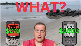 Minelab XTerra Pro 270 Saltwater Beach Vs The Manticore 1600 [upl. by Tenneb]