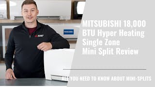 Mitsubishi 18000 BTU Hyper Heating Single Zone Mini Split Review [upl. by Aiciled]