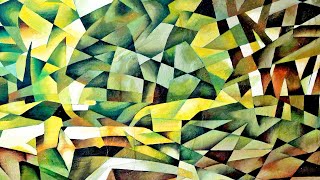 Landscape Cubism  LANDSCHAFT KUBISMUS painting malerei kubismus [upl. by Eux]