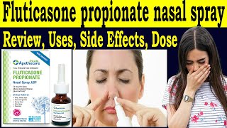 Fluticasone propionate nasal spray usp 50 mcg  Uses Side Effects Dose Uses in pregnancy [upl. by Anaidirib]