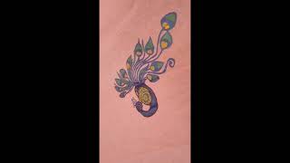 Bed sheet painting  Block painting  Fabric painting 🥰  Maya Ganesh [upl. by Ernestine]