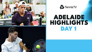 Draper Battles Baez Kokkinakis Faces Lajovic amp More Feature  Adelaide 2024 Day 1 Highlights [upl. by Grof193]