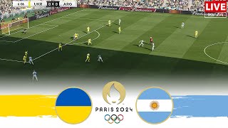 UCRANIA 01 ARGENTINA  Olímpicos de París 2024 Partido Completo [upl. by Solracsiul820]