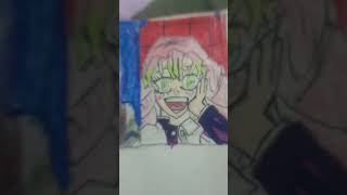 Day2 of demon slayer challenge drawing mitsuri deathmugendemonslayer [upl. by Nylirak]