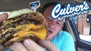 Culvers ☆TRIPLE CHEDDAR BACON BUTTERBURGER☆ Food Review [upl. by Selrahcnhoj]