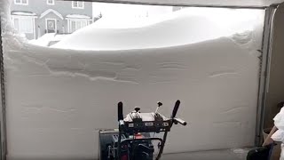 Snow blizzard hits parts of Canada [upl. by Ellerahc]