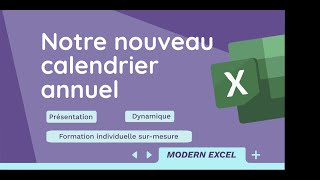 Nouveau CALENDRIER ANNUEL DYNAMIQUE 100 adaptable [upl. by Halda]