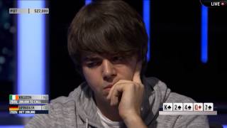 EPT11 London Day 4 Key Hand Benny Spindler vs Kevin Killeen  PokerStars [upl. by Akihsat311]