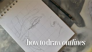 3 easy ways to outline your drawings  how to draw hyperrealistic [upl. by Aihsekat321]