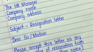 Resignation letter sample 2023  How to write resignation letter  Resign letter writing format [upl. by Anitnegra]