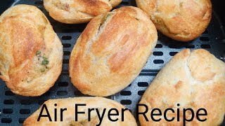 Airfryer Recipe Bread snacks in airfryer Low oil breakfast Aloo aur bread ka nashta Bread roll [upl. by Levison]