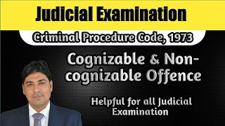 Cognizable amp Noncognizable Offence  Lecture Series on Judicial Examination  CrPC Part 3 [upl. by Talya]