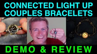 Smart Connected Touch Couples Bracelets by Totwoo Demo amp Review [upl. by Waldack279]