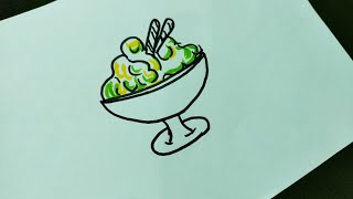 How to Draw an Ice cream Step by Step  Easy Cup Icecream Drawing and Colouring🍦  Ice cream arts [upl. by Josey]