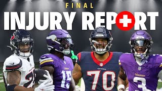 BIG NAMES OUT Texans vs Vikings FINAL Injury Report [upl. by Eat]