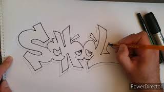 How to Draw Graffiti Lettering [upl. by Latouche]