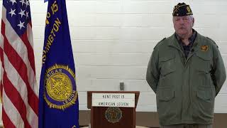 American Legion Post 15 Kent WA Post Commander Don Whittington Holiday Message [upl. by Cordelie]