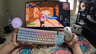 Novo Teclado Mecânico Husky Hailstorm Abnt2  POV Fortnite Gameplay [upl. by Llenahs]