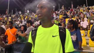 2014 IAAF Diamond League Doha  Mutaz Essa Barshim 237 High Jump [upl. by Yelnahs135]