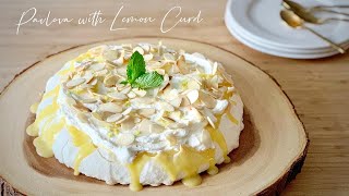 Pavlova with Lemon Curd ll How to Make Easy Pavlova ll Pavlova dessert [upl. by Rekab]