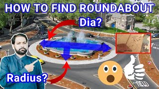 how to find radius diameter circle or roundabout with perimeter محیط very easy method [upl. by Irap774]