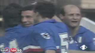 Gol in mezza rovesciata di Gianluca Vialli in Arsenal  Sampdoria 11 [upl. by Gerbold733]