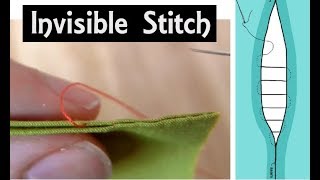 How to Sew The Invisible Seam Stitch  Hand Sewing Tutorial for Beginners  LadderSlip Stitch [upl. by Goober]