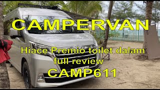 Campervan HIACE Premio ToiletMesin Cuci AC Battery 96 kwh  Review [upl. by Clerissa873]