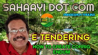 E Tendering How to Create Corrigendum [upl. by Ellehcyt]