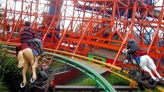 Steeplechase center track onride HD POV Pleasure Beach Blackpool [upl. by Shirl]